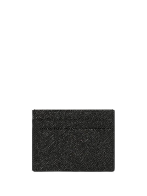 Shop Dolce & Gabbana Logo-plaque Leather Cardholder In Black