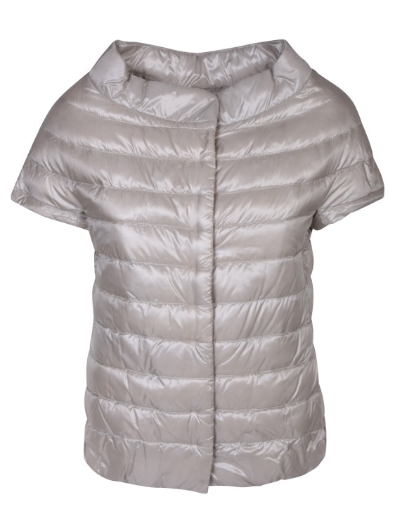 Shop Herno Cape Style Jacket In Grey