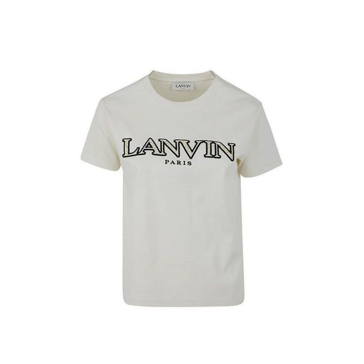 Shop Lanvin Curb Logo T-shirt In White