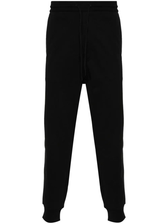 Y-3 BLACK FRENCH TERRY CUFF PANTS