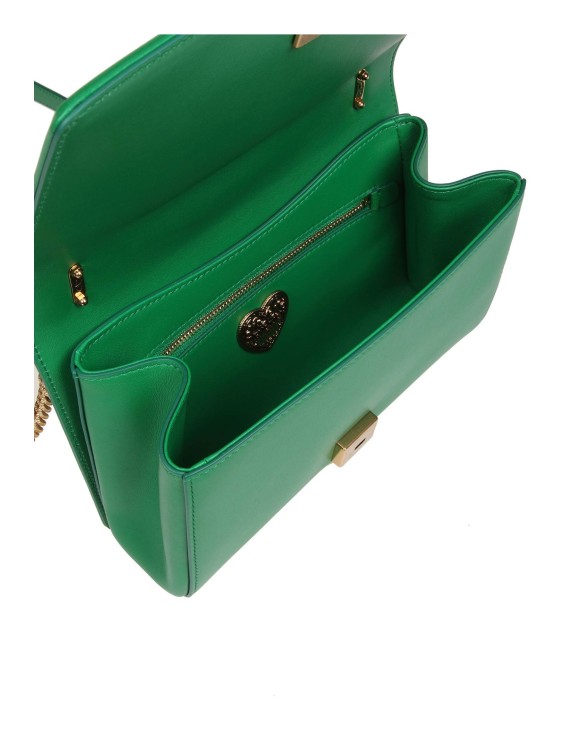 Shop Dolce & Gabbana Medium Devotion Bag In Green Matelassé Nappa