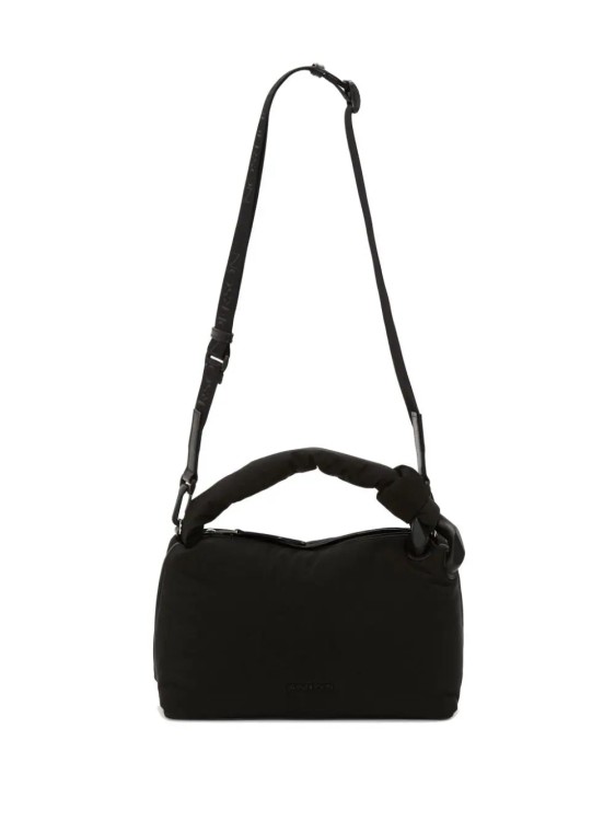 Jw Anderson J.w. Anderson Black Shoulder Bag With Knotted Handle In Black