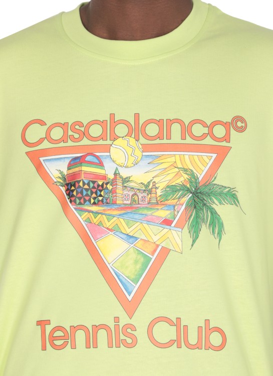 Shop Casablanca Afro Cubism Tennis Club T-shirt In Neutrals