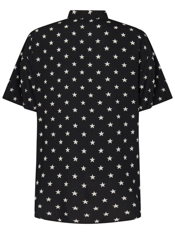 Shop Balmain Fluid-fit Black Viscose Short-sleeved Shirt