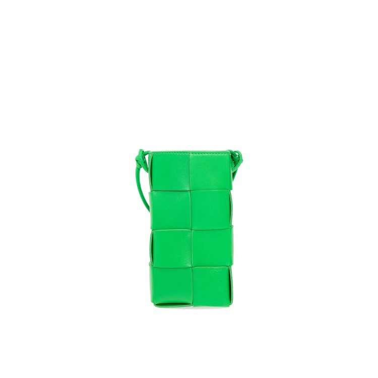 Shop Bottega Veneta Leather Phone Case In Green