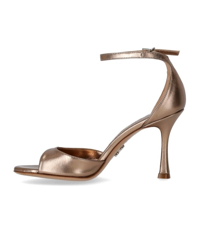 Shop Sergio Levantesi Hope Copper Heeled Sandal In Gold