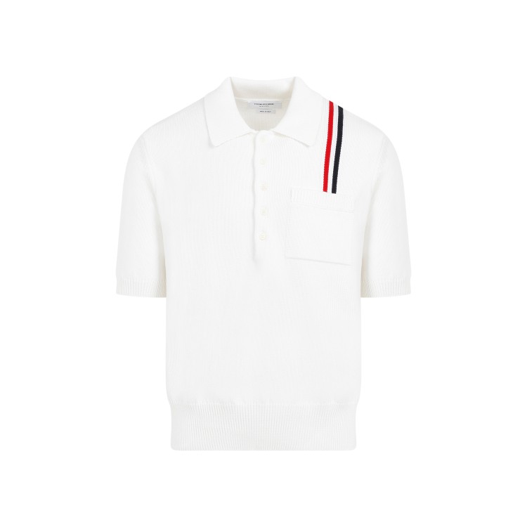 Thom Browne Short-sleeved White Cotton Polo