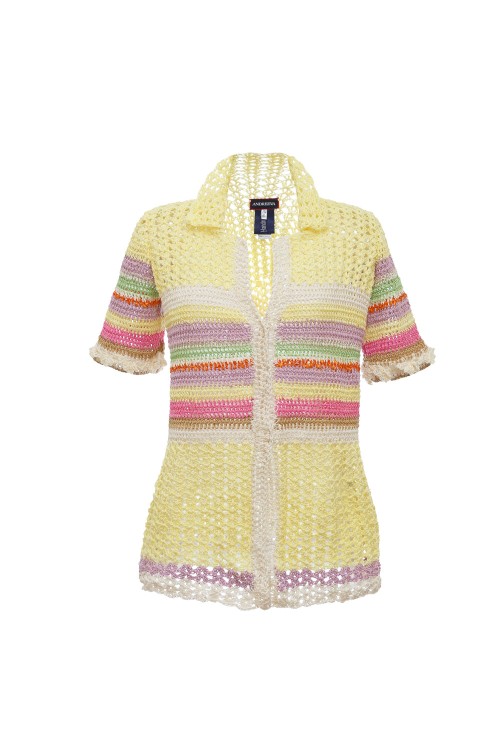 Shop Andreeva Multicolor Handmade Crochet Shirt