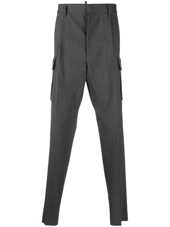 Shop Dsquared2 Drop-crotch Cargo Trousers In Grey