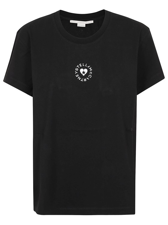 Stella Mccartney Organic Cotton Jersey T-shirt In Black