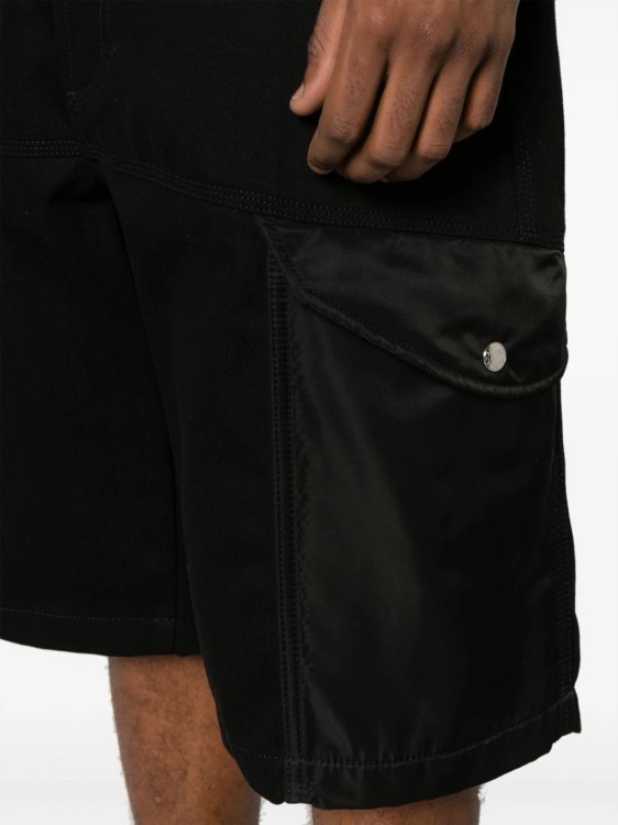 Shop Alexander Mcqueen Black Hybrid Denim Shorts