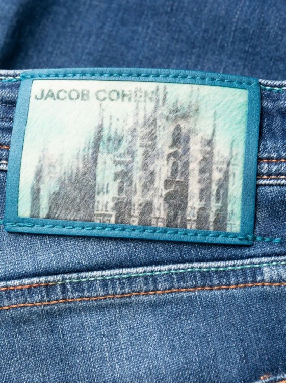 Shop Jacob Cohen Indigo Blue Nick Slim Denim Pants