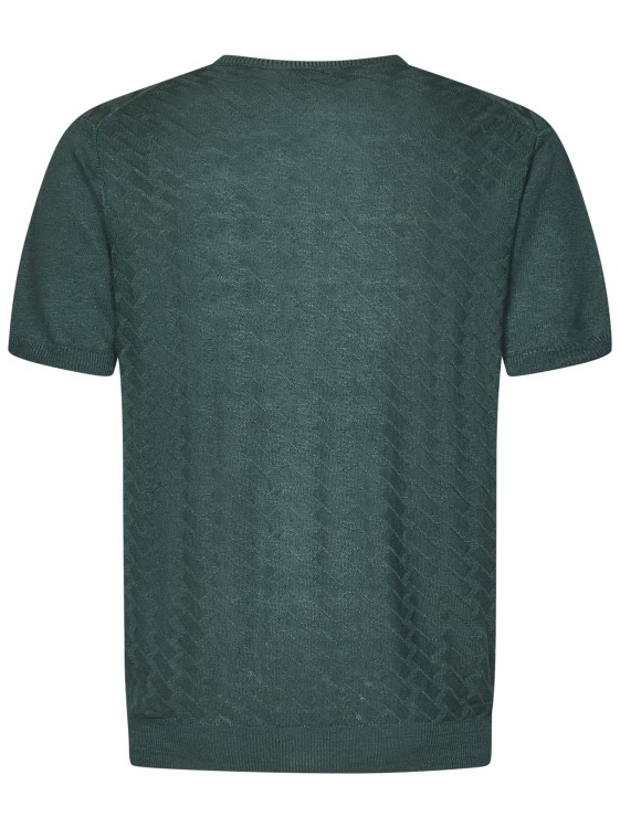 Shop Boglioli Bottle Green Linen Knit Crew-neck T-shirt