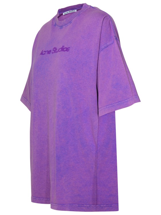 Shop Acne Studios Lilac Cotton T-shirt In Purple