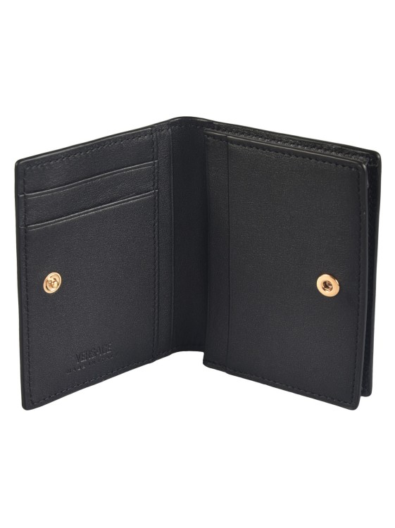 Shop Versace Black Leather Medusa-charm Leather Wallet