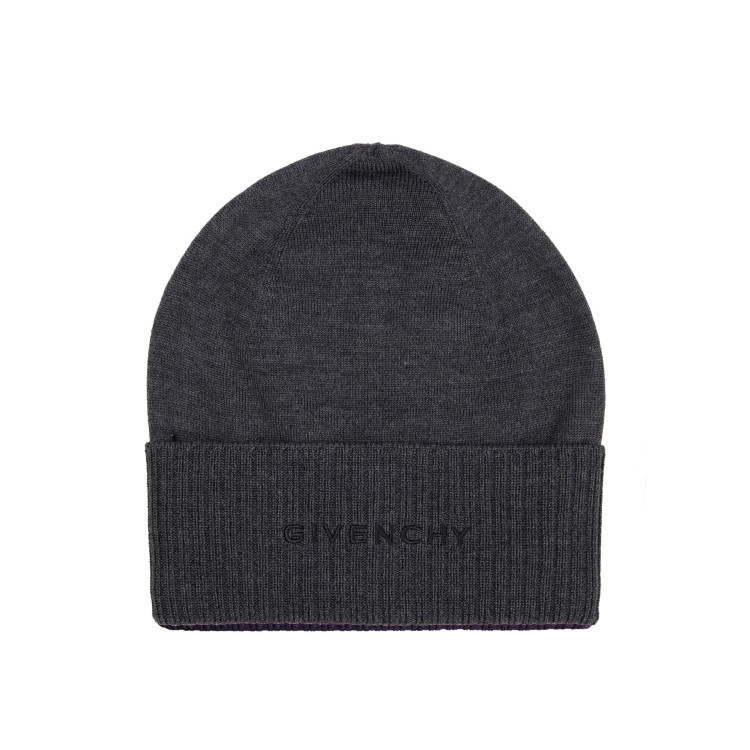 Shop Givenchy Wool Logo Hat In Black