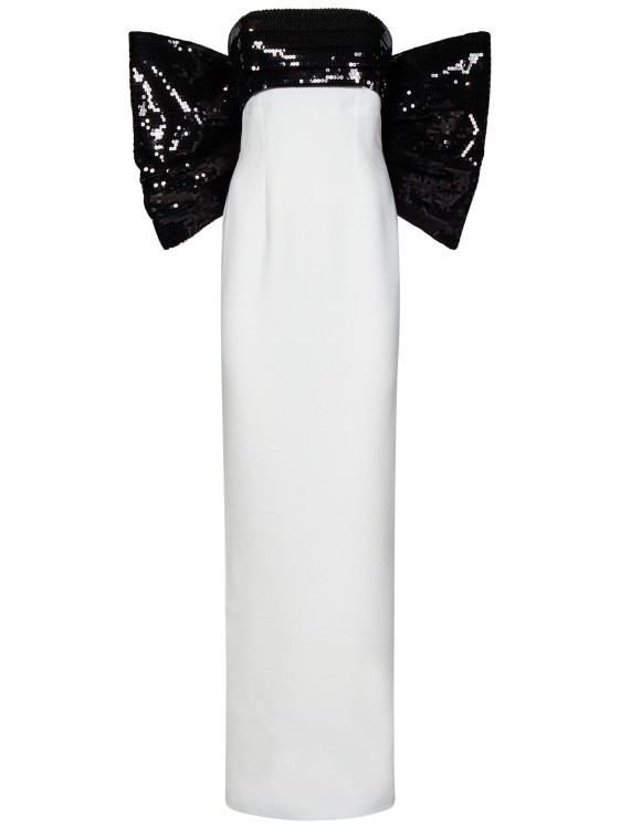 Shop Monot Maxi White Crepe Strapless Dress