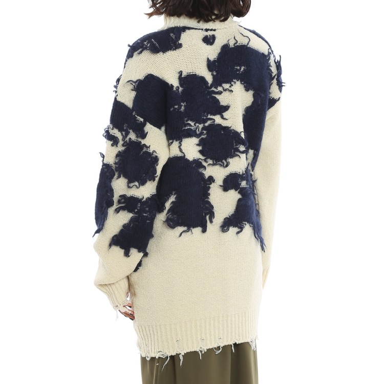 Shop Off-white Wool And Silk Pullover In White