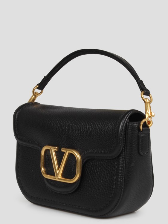 Shop Valentino Alltime Grainy Calfskin Shoulder Bag In Black