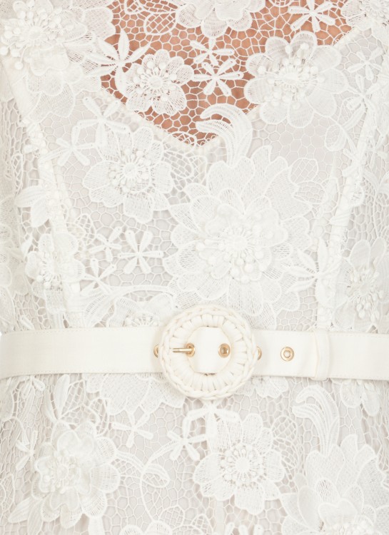 Shop Zimmermann Halliday Lace Flower Dress In White