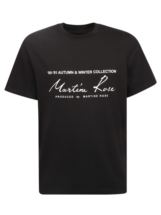 Shop Martine Rose Logo-print T-shirt In Black