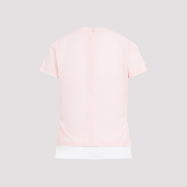 Shop Alaïa Pink And White Layered T-shirt