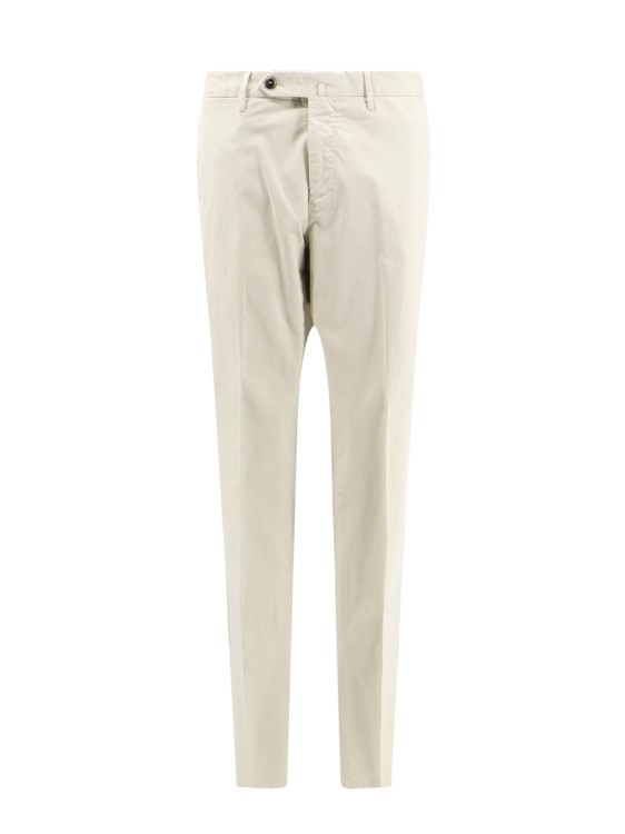 Shop Pt Torino Cotton Trouser In Neutrals