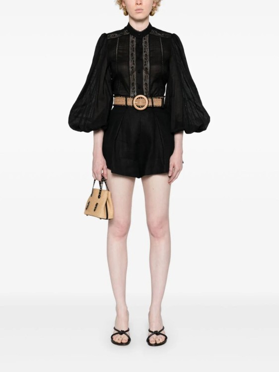 Shop Zimmermann Halliday Cotton Shirt In Black