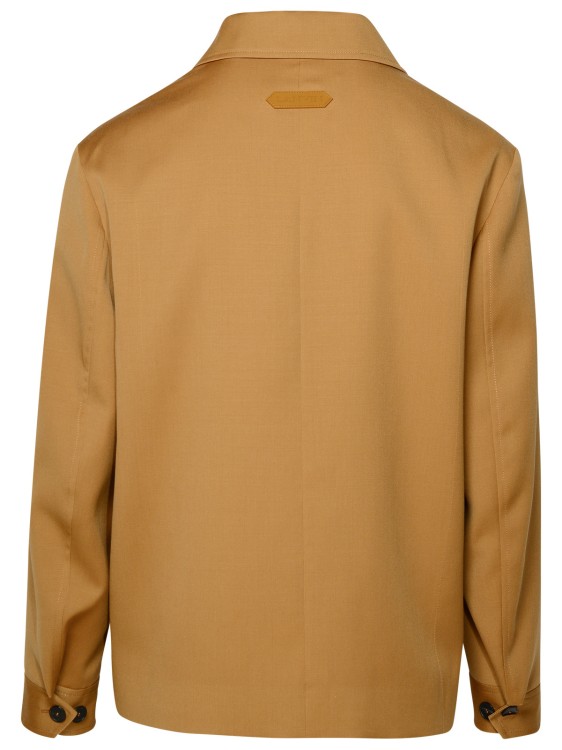 Shop Lanvin Beige Wool Jacket In Brown