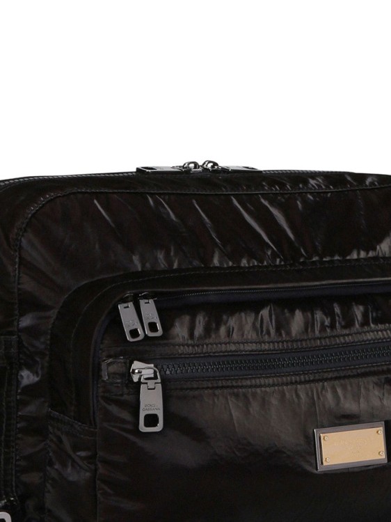 Shop Dolce & Gabbana Black Logo-plaque Messenger Bag
