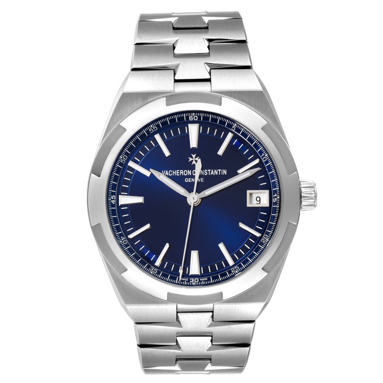 Vacheron Constantin Overseas Blue Dial Steel Mens Watch 4500v Box Papers In Not Applicable
