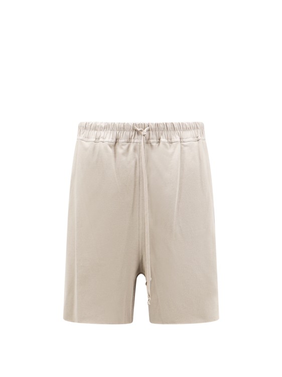 Shop Rick Owens Organic Cotton Bermuda Shorts With Laterali Slits In Neutrals