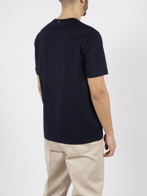 Shop Herno Superfine Cotton Stretch T-shirt In Blue