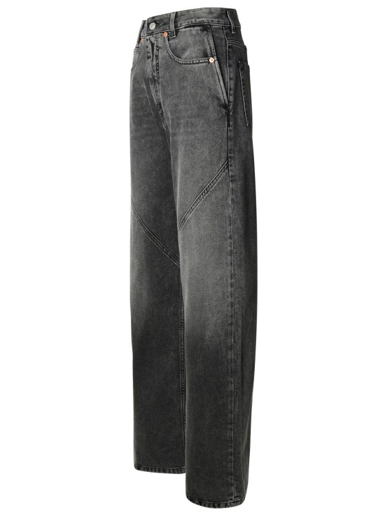 Shop Mm6 Maison Margiela Gray Denim Jeans In Black