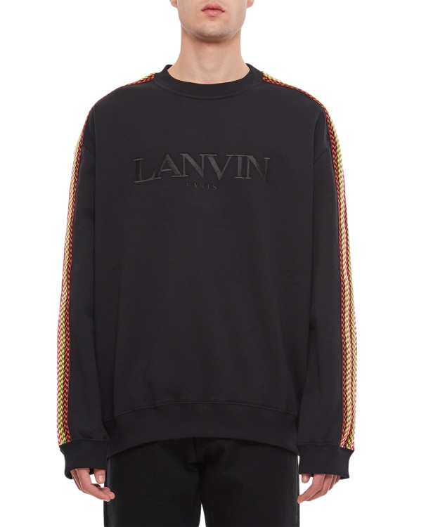 Lanvin Side Curb Oversized Sweatshirt In Black
