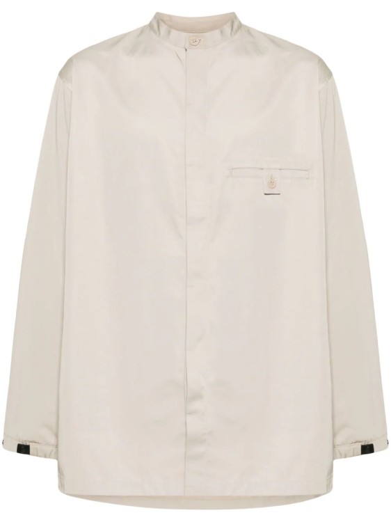 Shop Y-3 Beige Twill Shirt In White