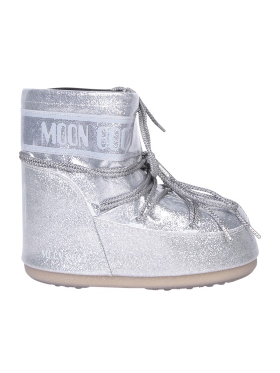 Moonboot Icon Low Glitter Silver Boots