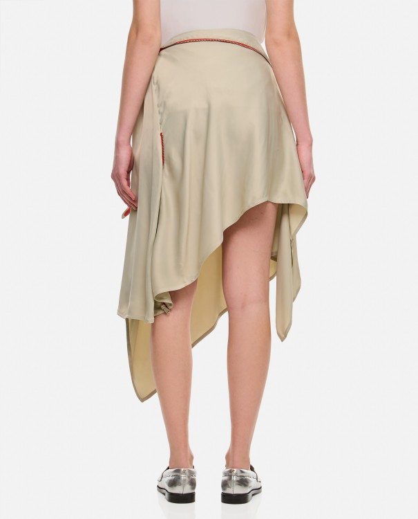 Shop Kiko Kostadinov Sonia Drape Skirt In Neutrals
