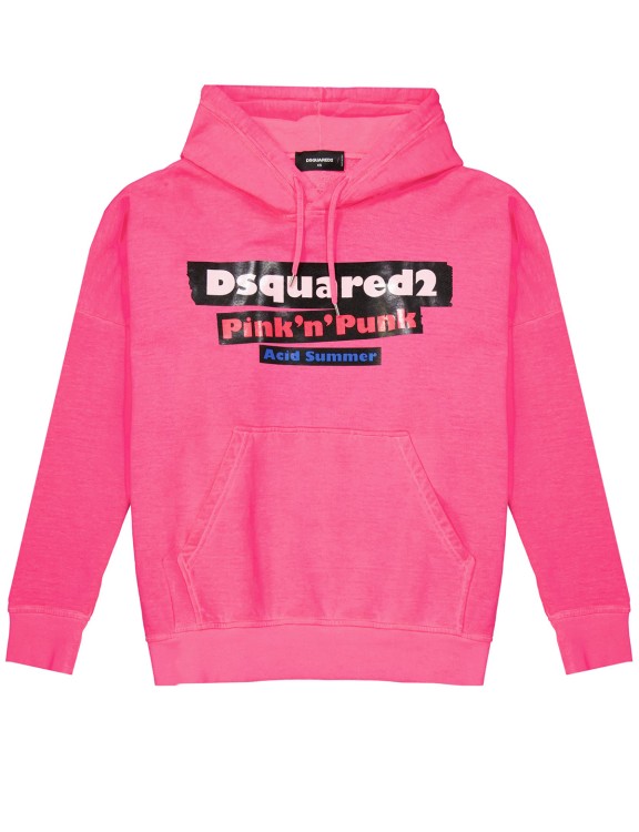 Dsquared2 Pink Logo Hooded Sweatshirt