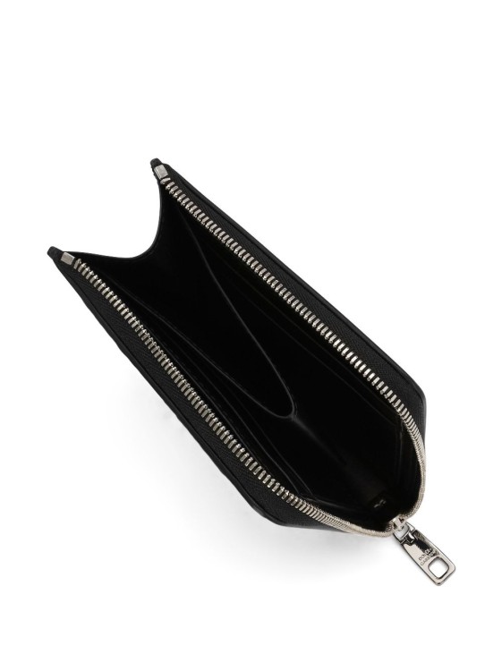 Shop Dolce & Gabbana Logo-debossed Zip-around Wallet In Black