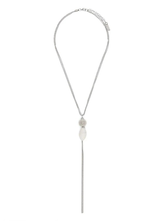 Peserico Bead-embellished Pendant Necklace In Silver