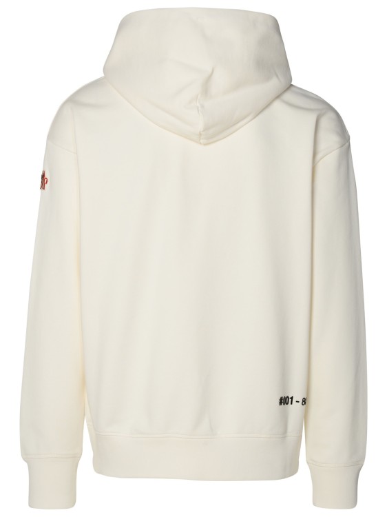 Shop Moncler Ivory Cotton Sweatshirt In White