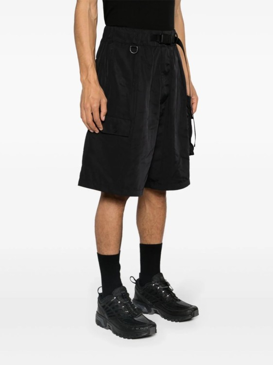 Shop Y-3 Black Slide Buckle Shorts