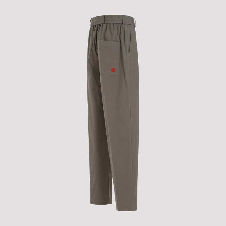Craig Green Logo-embroidered Drawstring Straight-leg Pants In Green