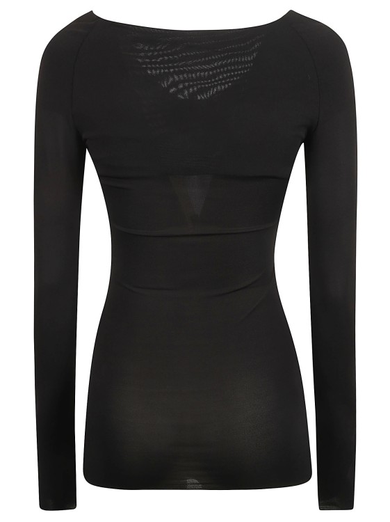Shop Blumarine Drop Shoulder Long-sleeve Blouse In Black