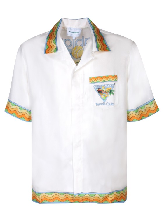 Shop Casablanca Silk Shirt In White