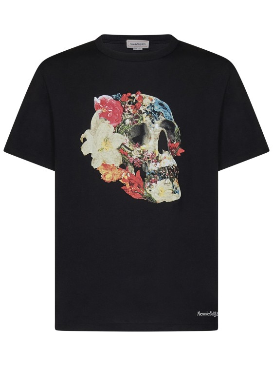 Shop Alexander Mcqueen Crew-neck T-shirt In Black Cotton Jersey