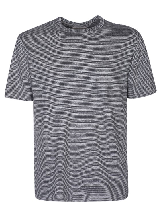 Shop Officine Generale Linen T-shirt In Grey
