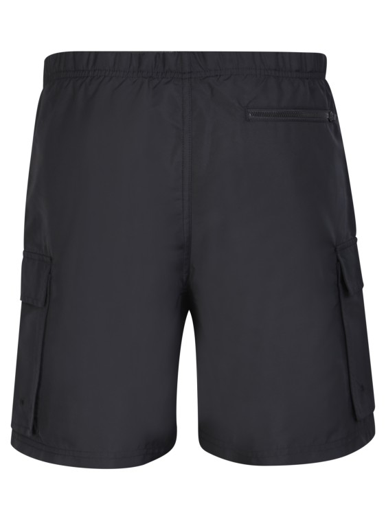Shop Off-white Black Nylon Cargo Swim Shorts