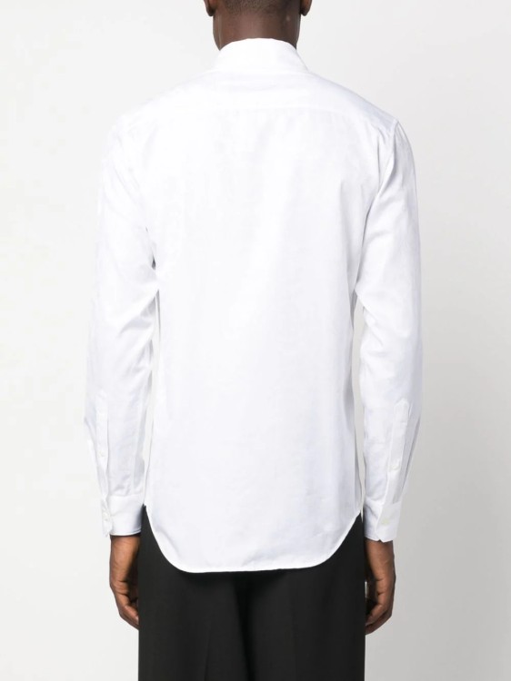 Shop Versace White Barocco Jacquard Shirt